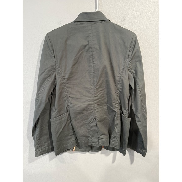 Cabi Womens Gray Blazer Jacket Floral Lined Button Front Size Medium - Picture 5 of 7